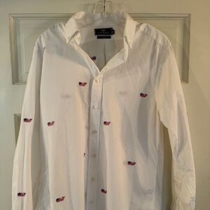 Vineyard Vines Whale Flag Embroidered Oxford Shirt, M